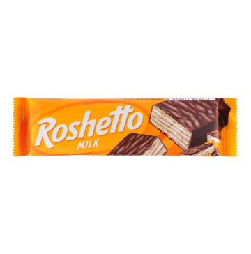Вафлі глазуровані Milk Roshetto Roshen м/у 34г
