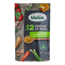 Приправа універсальна зі смаком овочів в гранулах 12 овочів та трав Idelia д/п 100г Приправа універсальна зі смаком овочів в гранулах 12 овочів та трав Idelia д/п 100г