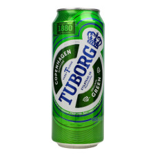 Пиво 500мл 4.6% світле пастеризоване Tuborg Green з/б