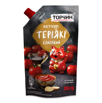 Кетчуп пастеризований Теріякі солодкий Торчин д/п 200г