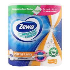 Рушники паперові кухонні 2-х шарові Design Extra Lang Wisch&Weg Zewa 2шт