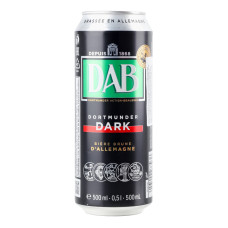 Пиво 0.5л 4.8% темне фільтроване пастеризоване Dark DAB з/б