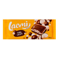 Шоколад молочний пористий з молочною начинкою та рисовими кульками Fun&Crispy Lacmi Roshen м/у 85г