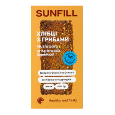 Хлібці з грибами SunFill к/у 100г