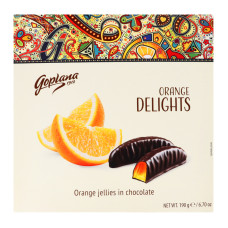 Мармелад жувальний в шоколаді Orange Delights Goplana к/у 190г