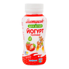 Йогурт 1.5% для дітей від 8міс з вітамінами та пробіотиком Полуниця Яготинське для дітей п/пл 185г