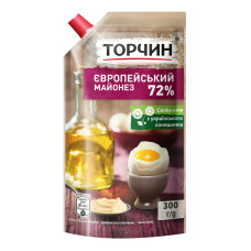 Майонез 72% Європейський Торчин д/п 300г Майонез 72% Європейський Торчин д/п 300г