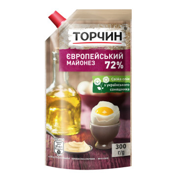 Майонез 72% Європейський Торчин д/п 300г