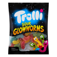 Цукерки жувальні ароматизовані Sour glowworms Trolli м/у 100г