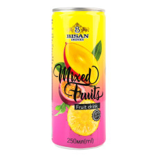 Напій безалкогольний соковий негазований пастеризований Bisan-Drinks Mixed Fruits з/б 250мл