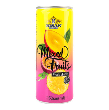 Напій безалкогольний соковий негазований пастеризований Bisan-Drinks Mixed Fruits з/б 250мл