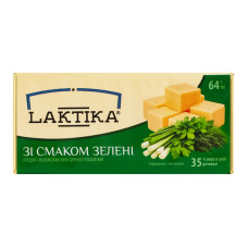 Продукт сирний 35% молоковмісний плавлений Зі смаком зелені Laktika м/у 64г
