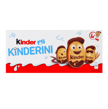 Печиво хрустке з какао-молочним декором Kinderini Kinder к/у 4х25г
