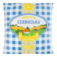 Сметана 15% Селянська м/у 350г