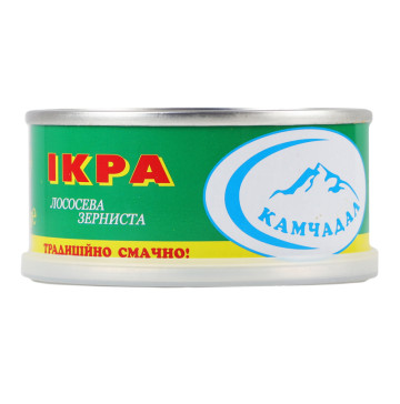 Ікра лососева зерниста солена Камчадал з/б 100г