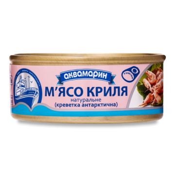 М'ясо криля натуральне Аквамарин з/б 100г