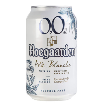 Пиво світле безалкогольне пастеризоване нефільтроване Hoegaarden 0.05% з/б 330мл