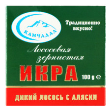 Ікра лососева зерниста солена Преміум Камчадал к/у 100г