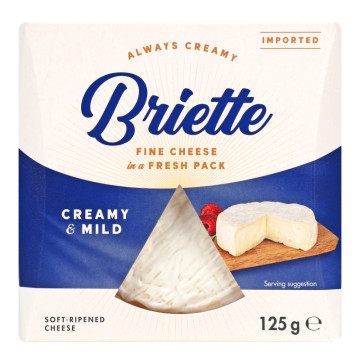 Сир 60% м’який Вершковий м'який Briette к/у 125г