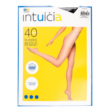Колготки жіночі Intuicia Classic 40den 4 чорний