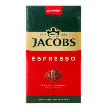Кава натуральна смажена мелена Espresso Jacobs м/у 450г