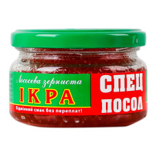 Ікра лососева зерниста солена Спецпосол 1с с/б 180г Ікра лососева зерниста солена Спецпосол 1с с/б 180г