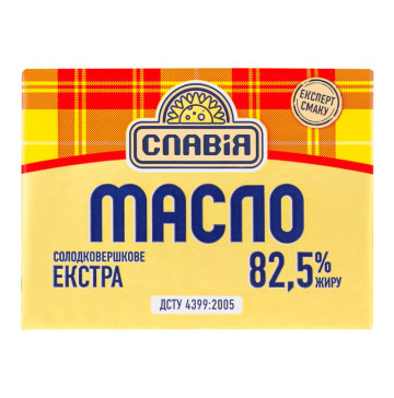 Масло 82.5% солодковершкове екстра Баштанське Славія м/у 180г