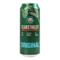 Пиво 0.5л 0.49% безалкогольне світле фільтроване пастеризоване Original Clausthaler з/б