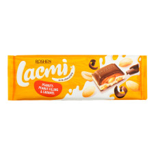 Шоколад молочний Peanuts Peanut Filling&Caramel Lacmi Roshen м/у 295г Шоколад молочний Peanuts Peanut Filling&Caramel Lacmi Roshen м/у 295г
