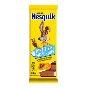 Шоколад молочний з начинкою з молоком Nesquik м/у 100г