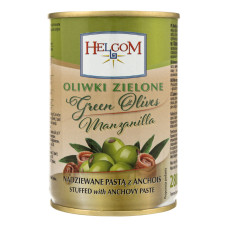 Оливки фаршировані пастою з анчоусами Helcom з/б 280г Оливки фаршировані пастою з анчоусами Helcom з/б 280г