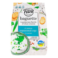 Сухарики пшеничні Вершковий соус із зеленню Baguette Flint м/у 100г