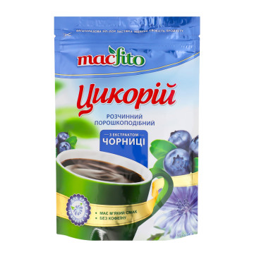 Цикорій розчинний порошкоподібний з екстрактом чорниці Macfito д/п 90г