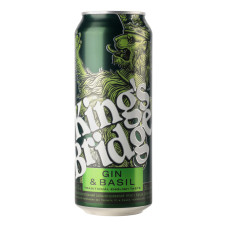 Напій слабоалкогольний 500мл 7% сильногазований Gin&Basil King's Bridge з/б