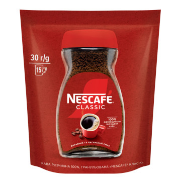 Кава розчинна гранульована Classic Nescafe д/п 30г