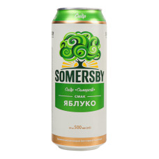 Сидр солодкий газований Somersby Яблуко 4.7% з/б 500мл