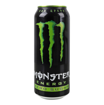 Напій енергетичний безалкогольний сильногазований Нуль цукру Monster Energy з/б 500мл