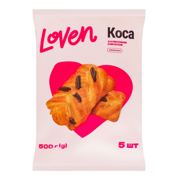 Коса заморожена з кленовим сиропом Loven м/у 5х100г