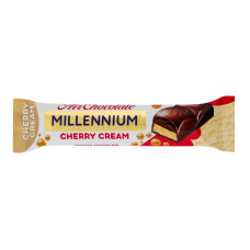 Шоколад молочний пористий з вишневою начинкою Cherry Cream Air Chocolate Millennium м/у 27г