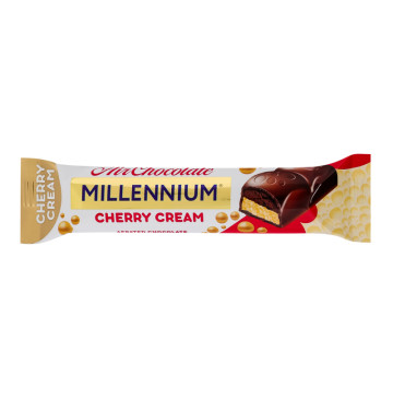Шоколад молочний пористий з вишневою начинкою Cherry Cream Air Chocolate Millennium м/у 27г