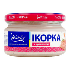 Паста з ікрою атлантичних риб з креветкою Ікорка Veladis с/б 160г
