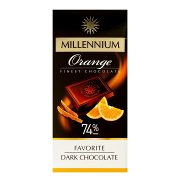 Шоколад 74% чорний Orange Favorite Millennium к/у 100г