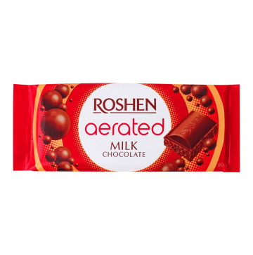 Шоколад молочний пористий Roshen м/у 80г