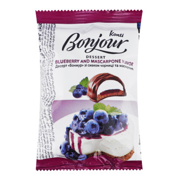 Десерт зі смаком чорниці та маскарпоне Bonjour м/у 29г