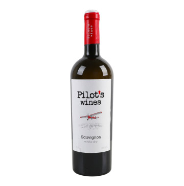Вино 0.75л 11% біле сухе ординарне Совіньйон Pilot's wines пл