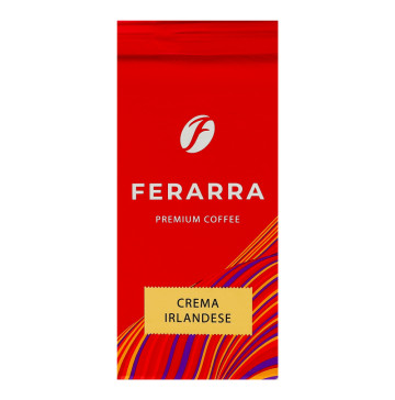 Кава натуральна смажена мелена з ароматом ірландського крему Crema irlandese Ferarra в/с в/у 250г