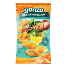 Кільця кукурудзяні зі смаком кальмара Gonzo м/у 75г