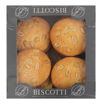 Печиво здобне пісочно-відсадне Американське з арахісом Biscotti к/у 400г