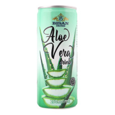Напій безалкогольний соковий негазований Aloe vera Bisan Drinks з/б 250мл