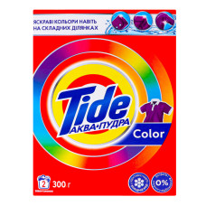 Засіб мийний синтетичний порошкоподібний Color Аква-Пудра Tide 300г